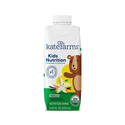 Kate Farms Kid's Nutrition Pediatric Oral Supplement Vanilla Flavor Carton Liquid Organic Pea Protein