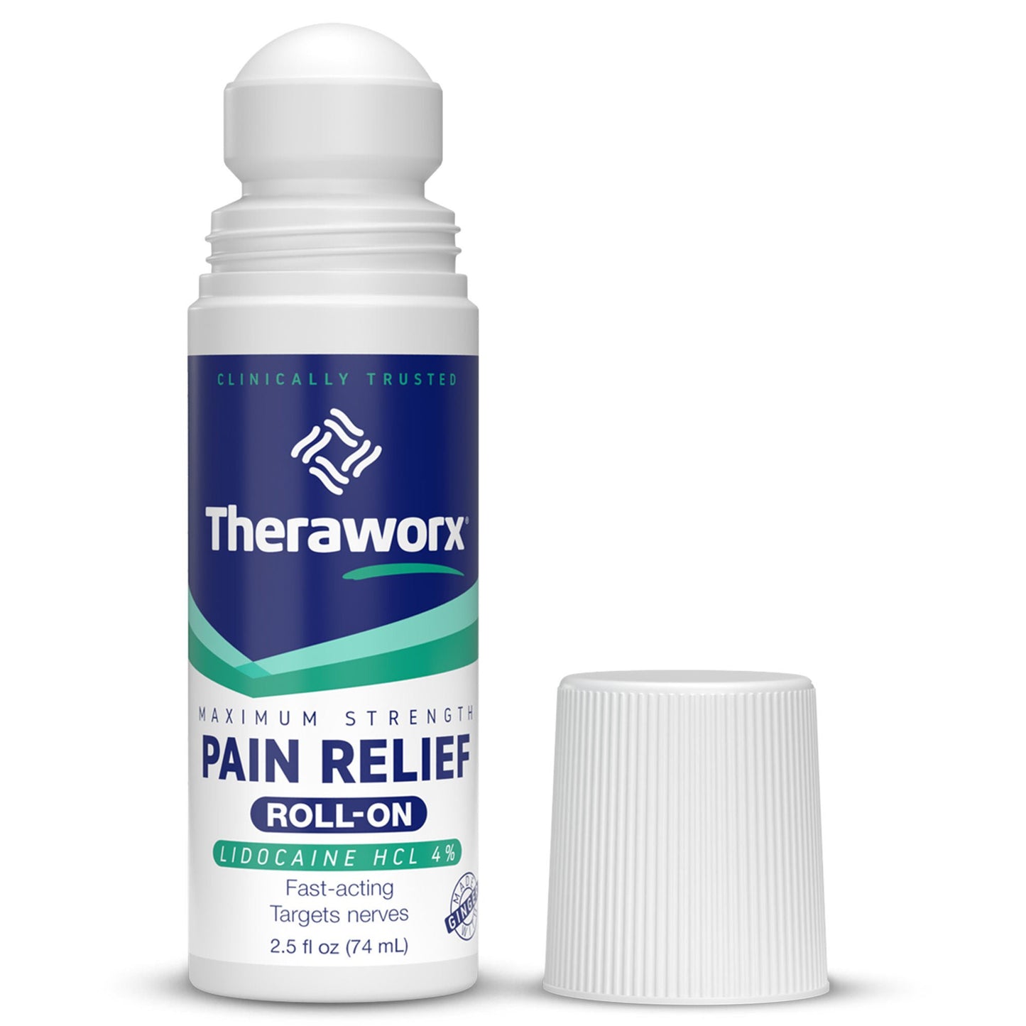 Theraworx® Maximum Strength Pain Relief Roll-On with 4% Lidocaine