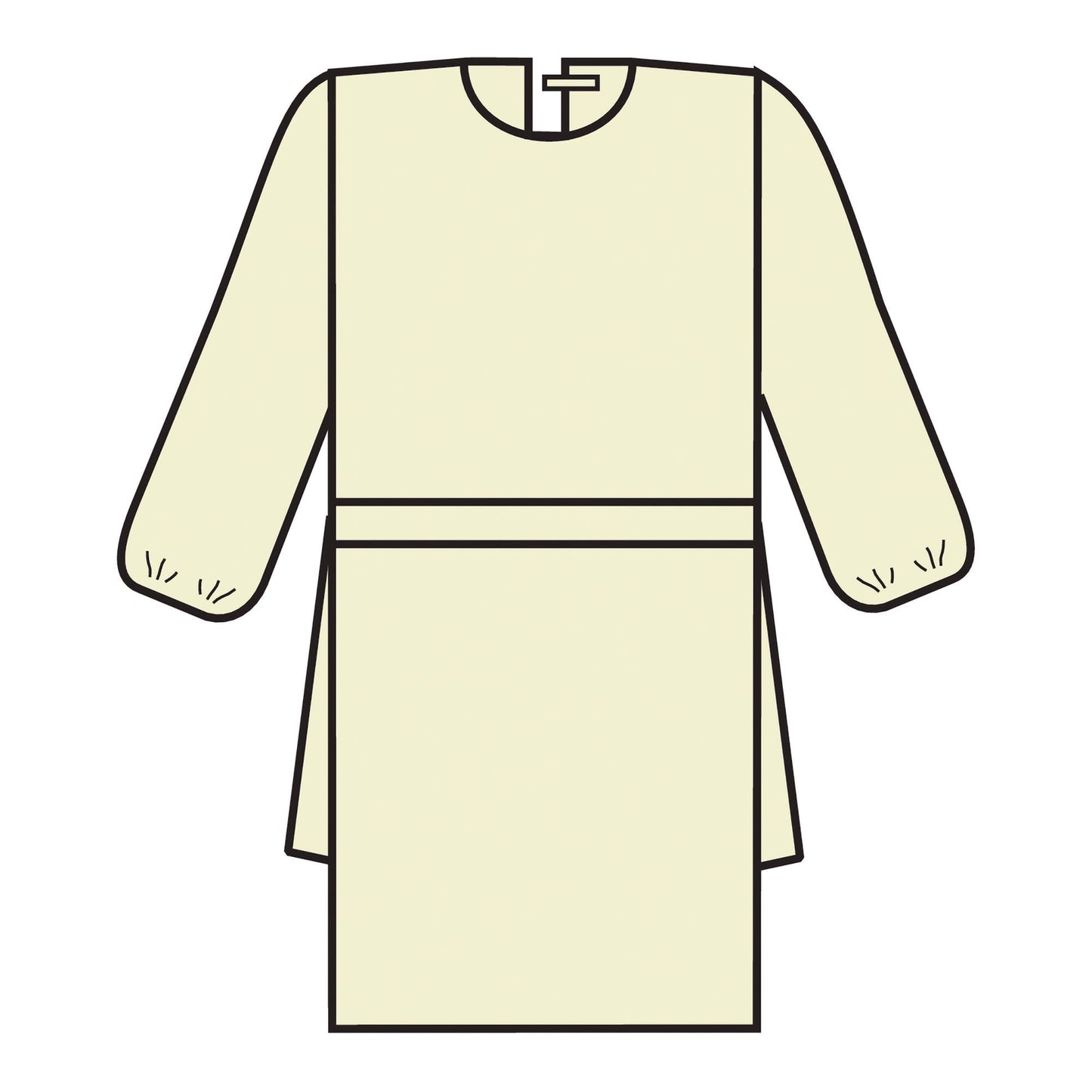 Halyard Protective Procedure Gown, Large, Yellow