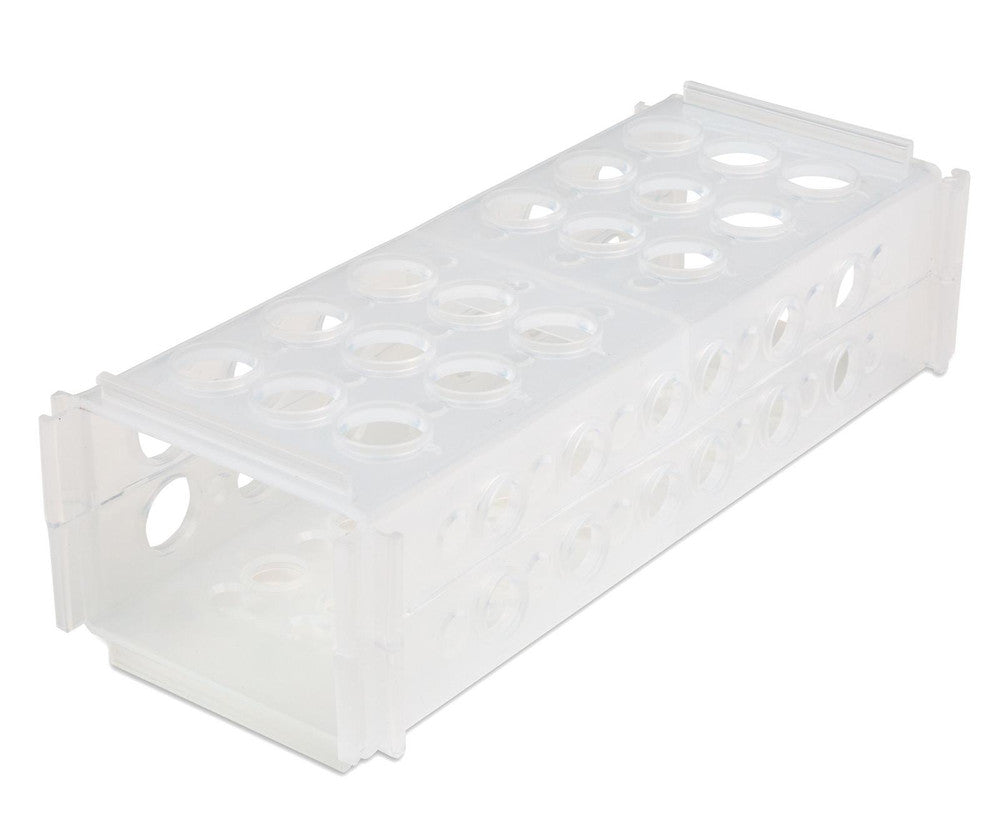 120687 - Heathrow Scientific 4-Way Clinical Tube Racks | Interlocking Polypropylene