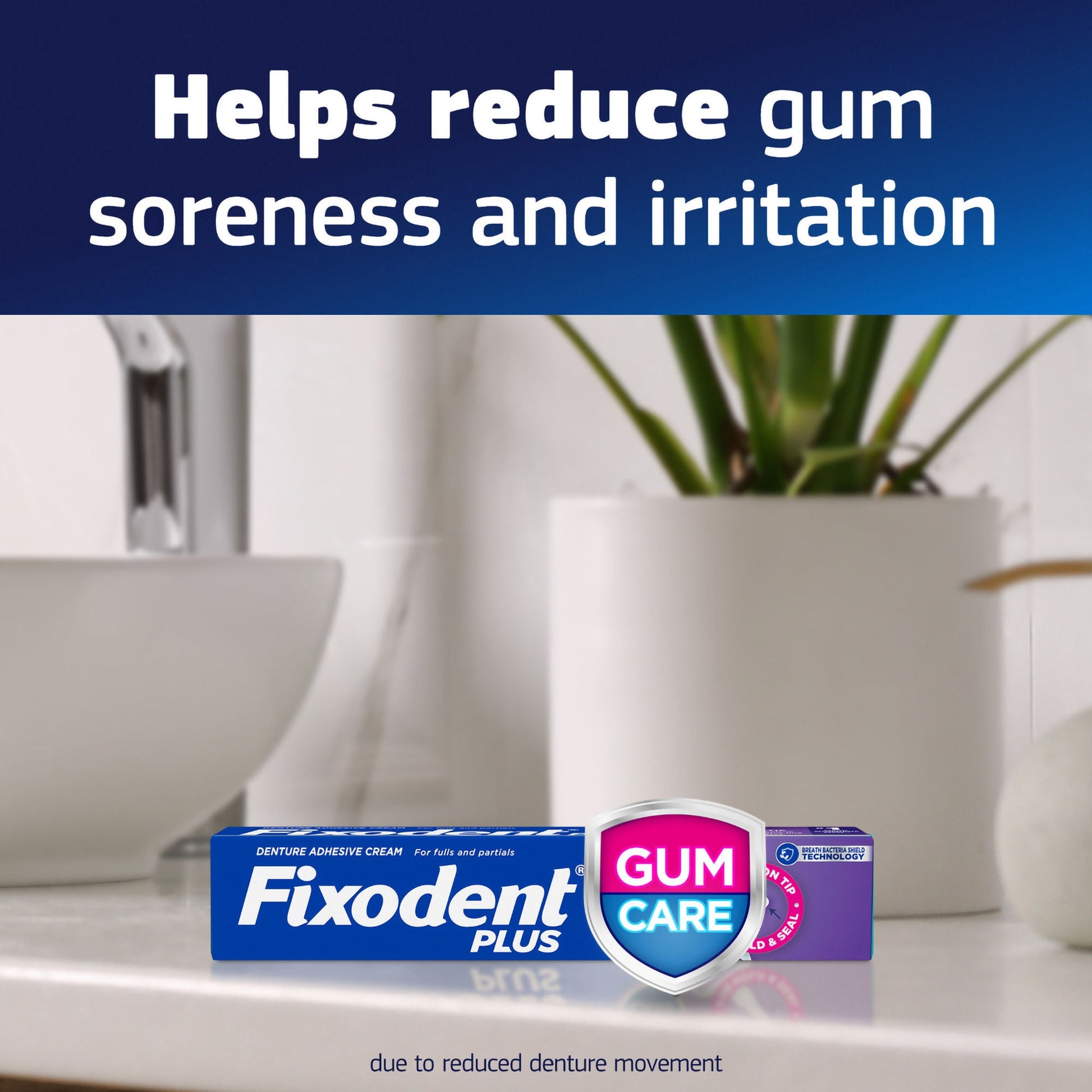 Fixodent Plus Denture Adhesive Cream Gum Care
