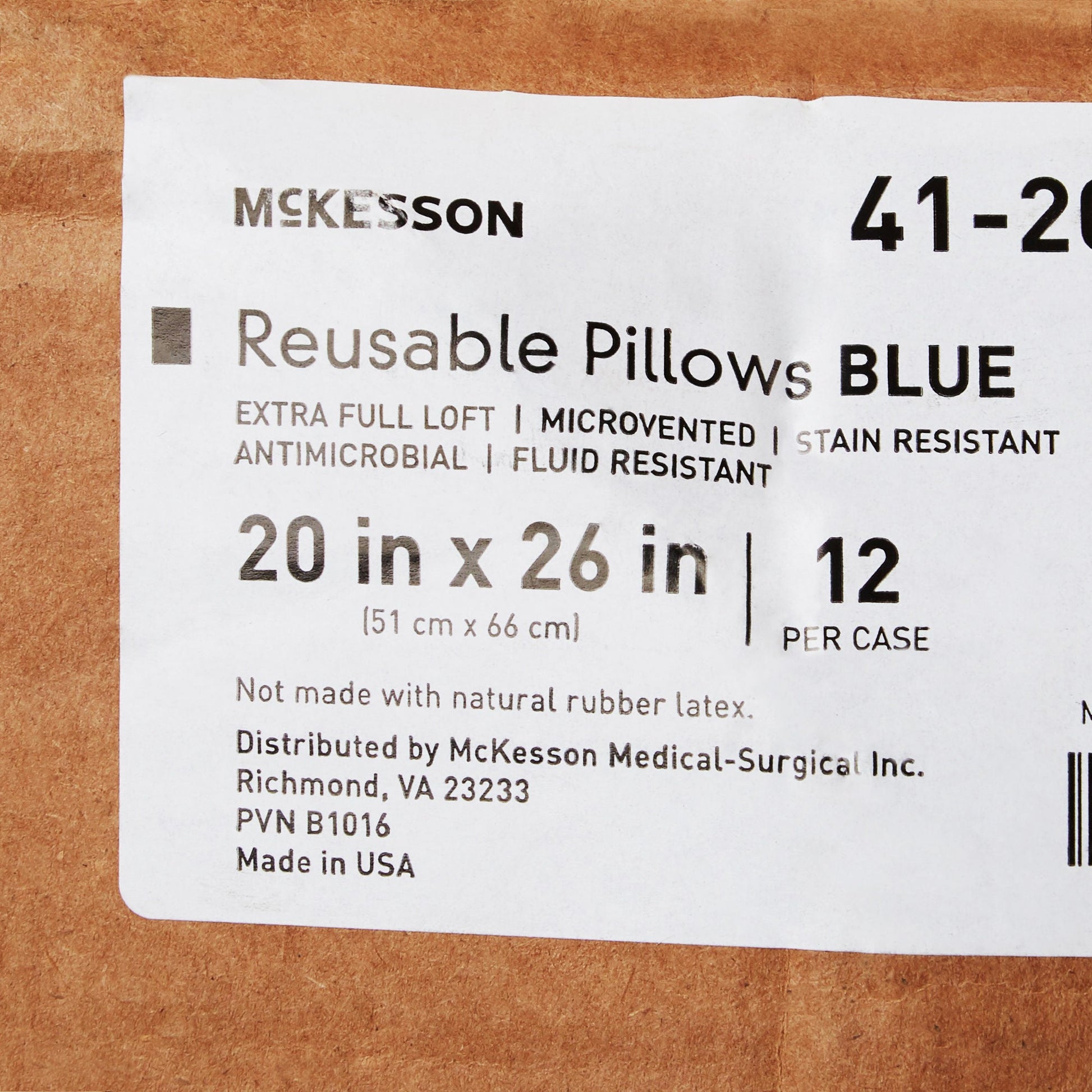 McKesson Reusable Bed Pillow, Blue