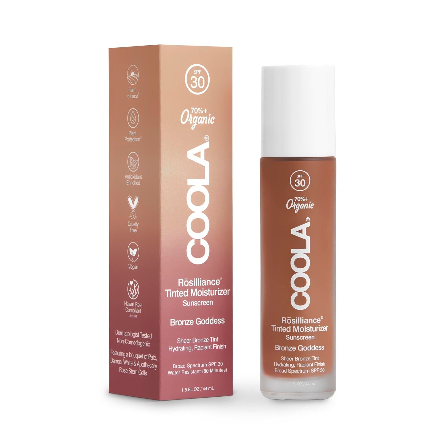 Rōsilliance Tinted Facial Moisturizer with Sunscreen Bottle Floral Scent Cream