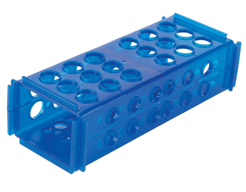 120684 - Heathrow Scientific 4-Way Clinical Tube Racks | Interlocking Polypropylene