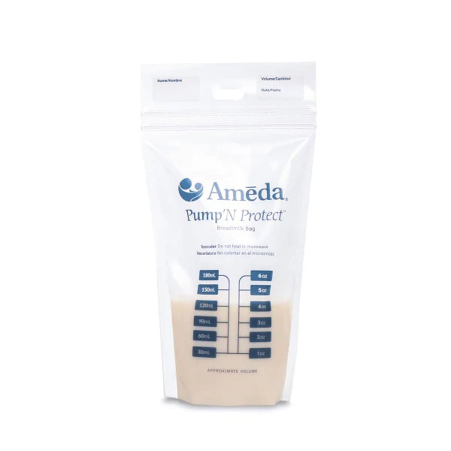 Ameda Pump 'N Protect Breast Milk Storage Bag Plastic Clear