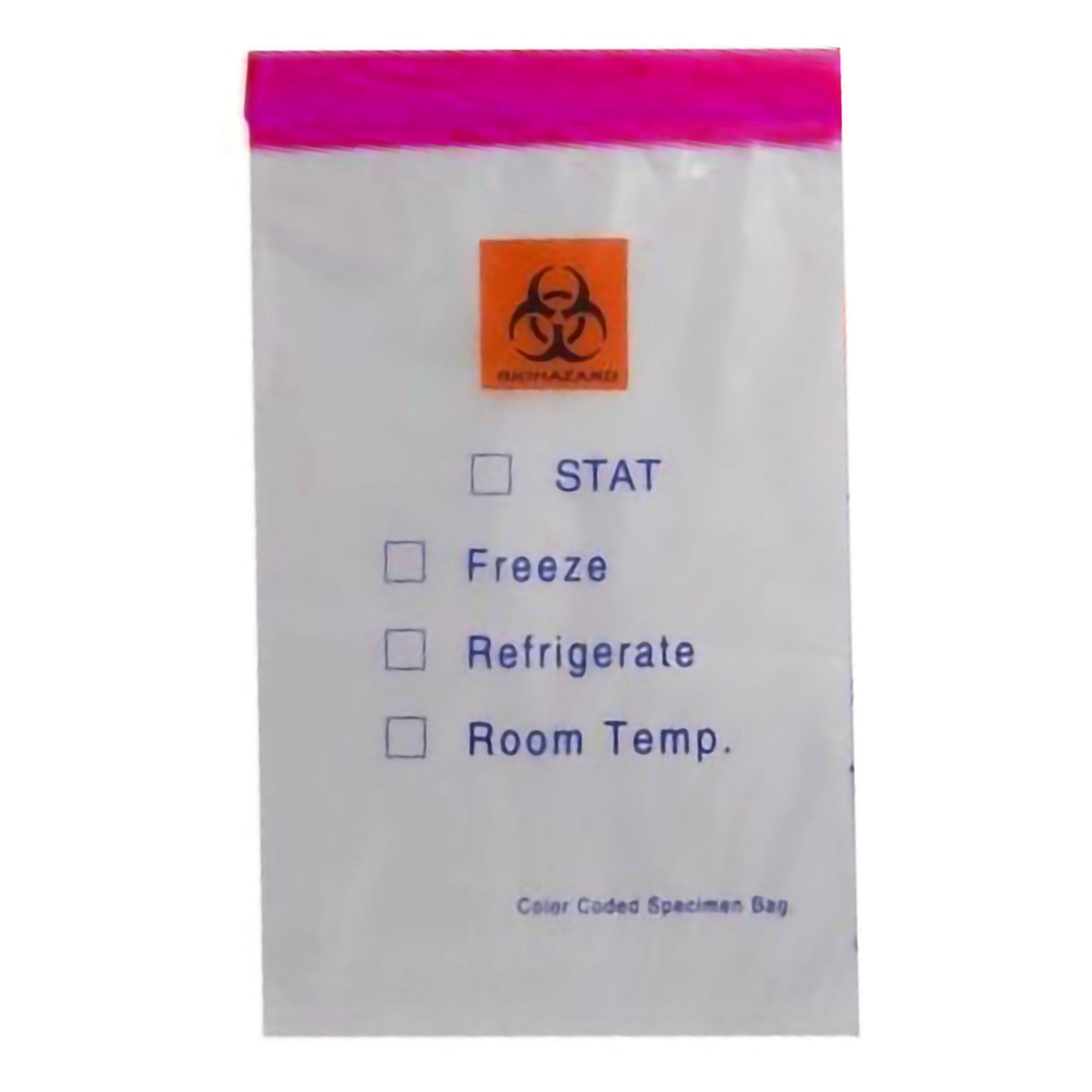 Color Coded Specimen Transport Bag with Document Pouch, Zip Closure