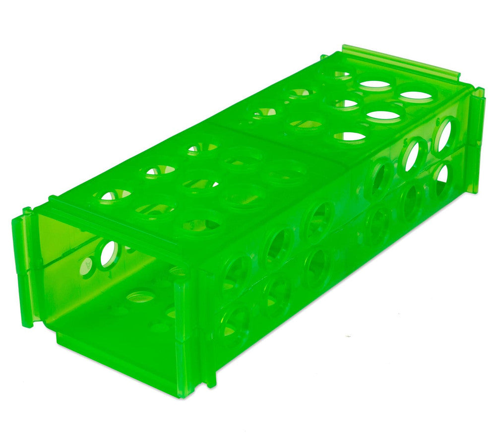 120686 - Heathrow Scientific 4-Way Clinical Tube Racks | Interlocking Polypropylene