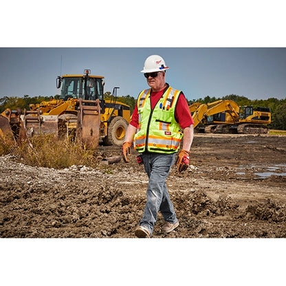 Milwaukee Class 2 Surveyor's High Visibility Yellow Safety Vest - L/XL 48-73-5162