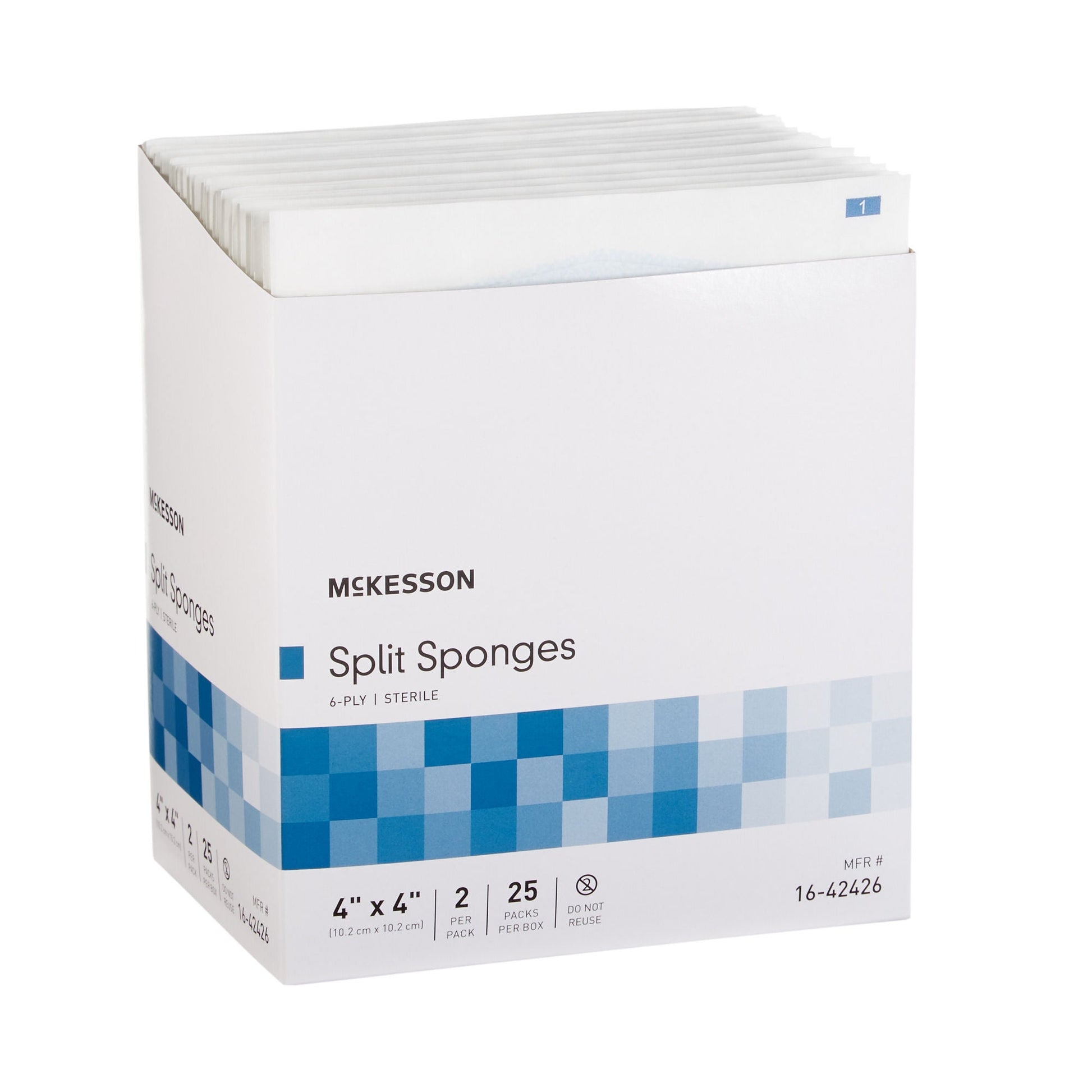 McKesson IV/Drain Split Dressing, 6-Ply