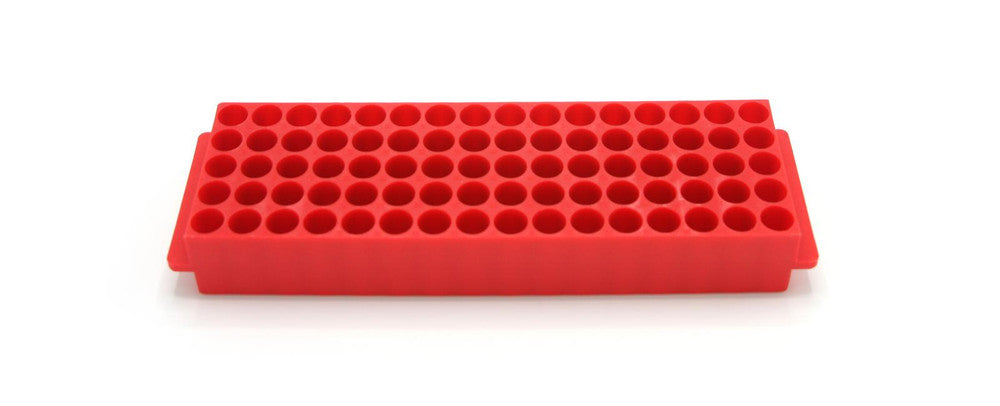 Heathrow Scientific 80-Well Microtube Rack, 1.5/2.0 mL, Pack of 5 — Red, HS29025J