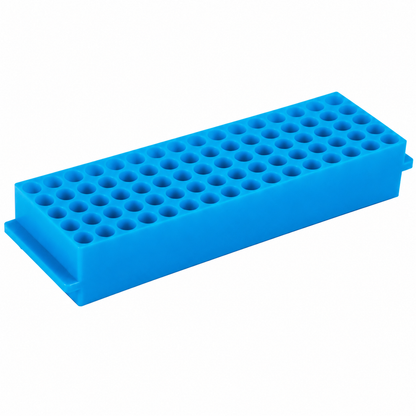 Heathrow Scientific 80-Well Microtube Rack, 1.5/2.0 mL, Pack of 5 — Blue, HS29025B
