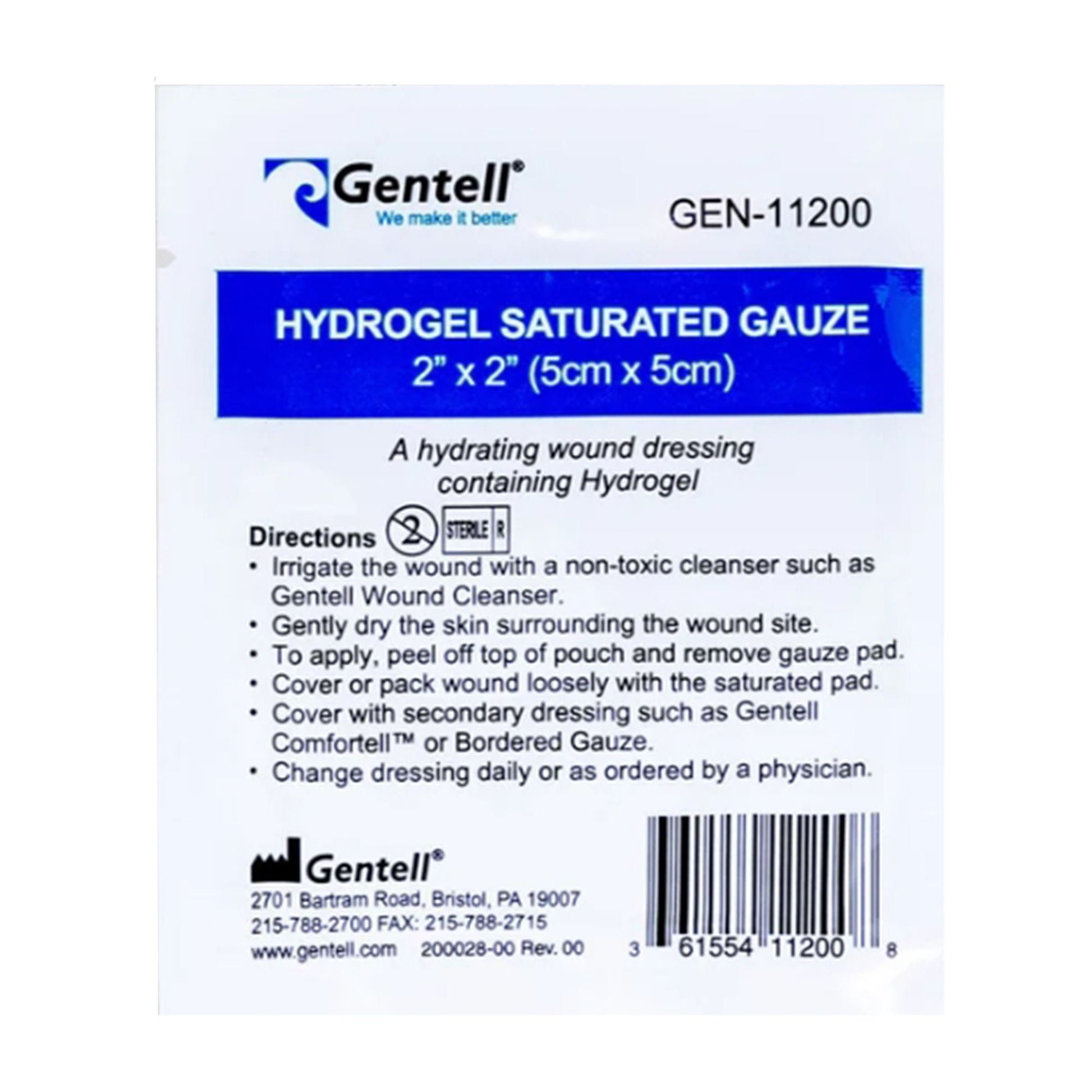 Gentell Hydrogel Wound Dressing Impregnated