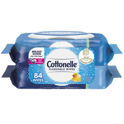 Cottonelle FreshCare Flushable Personal Wipe Soft Pack Refill Scented