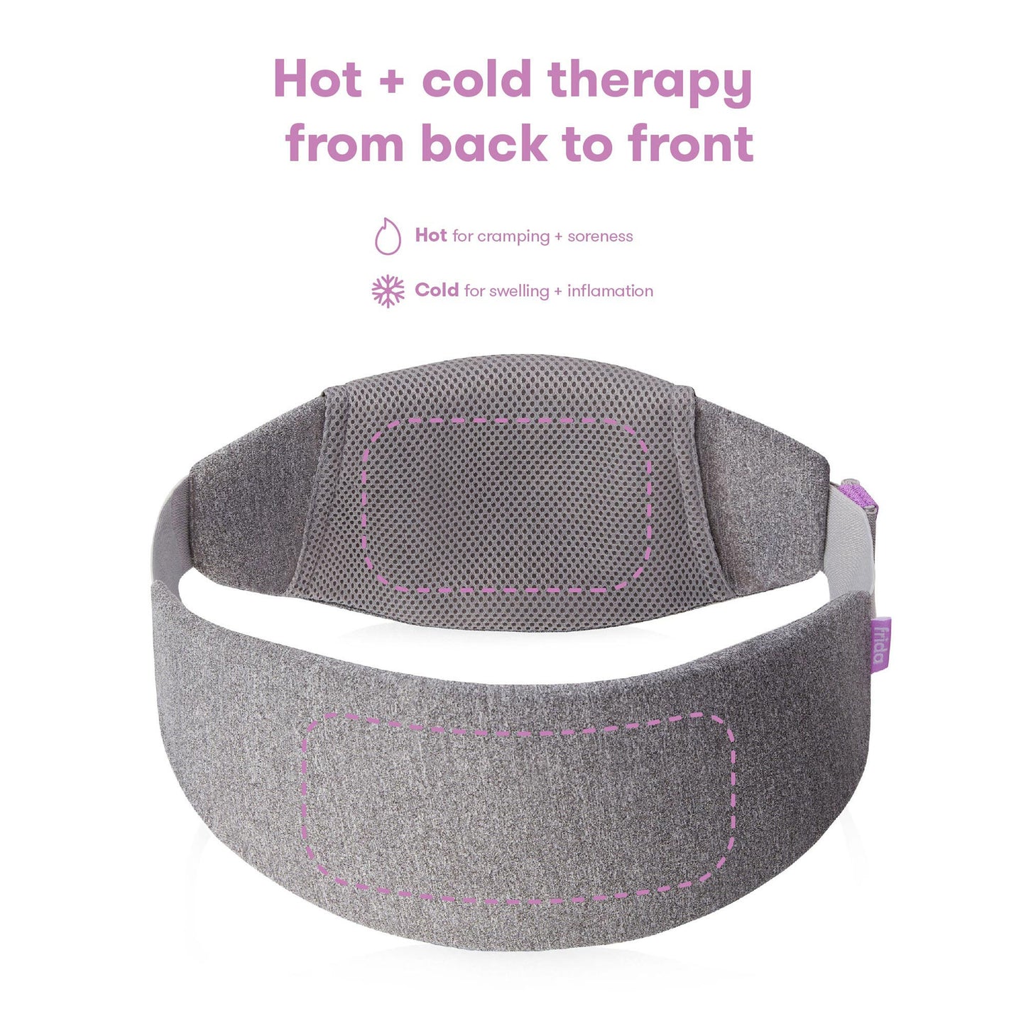 Frida Mom Hot / Cold Therapy Wrap Stomach / Back One Size Fits Most 22 to 44 Inch Strap Length Fabric / Elastic Reusable