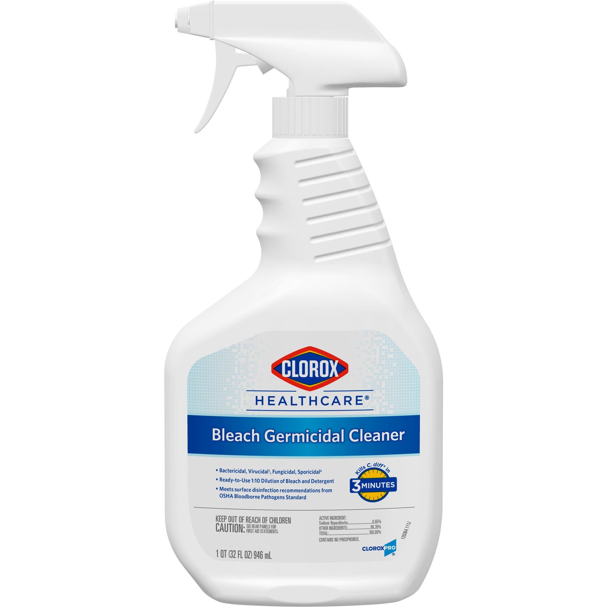 Clorox Healthcare® Bleach Germicidal Cleaner, Spray Bottle