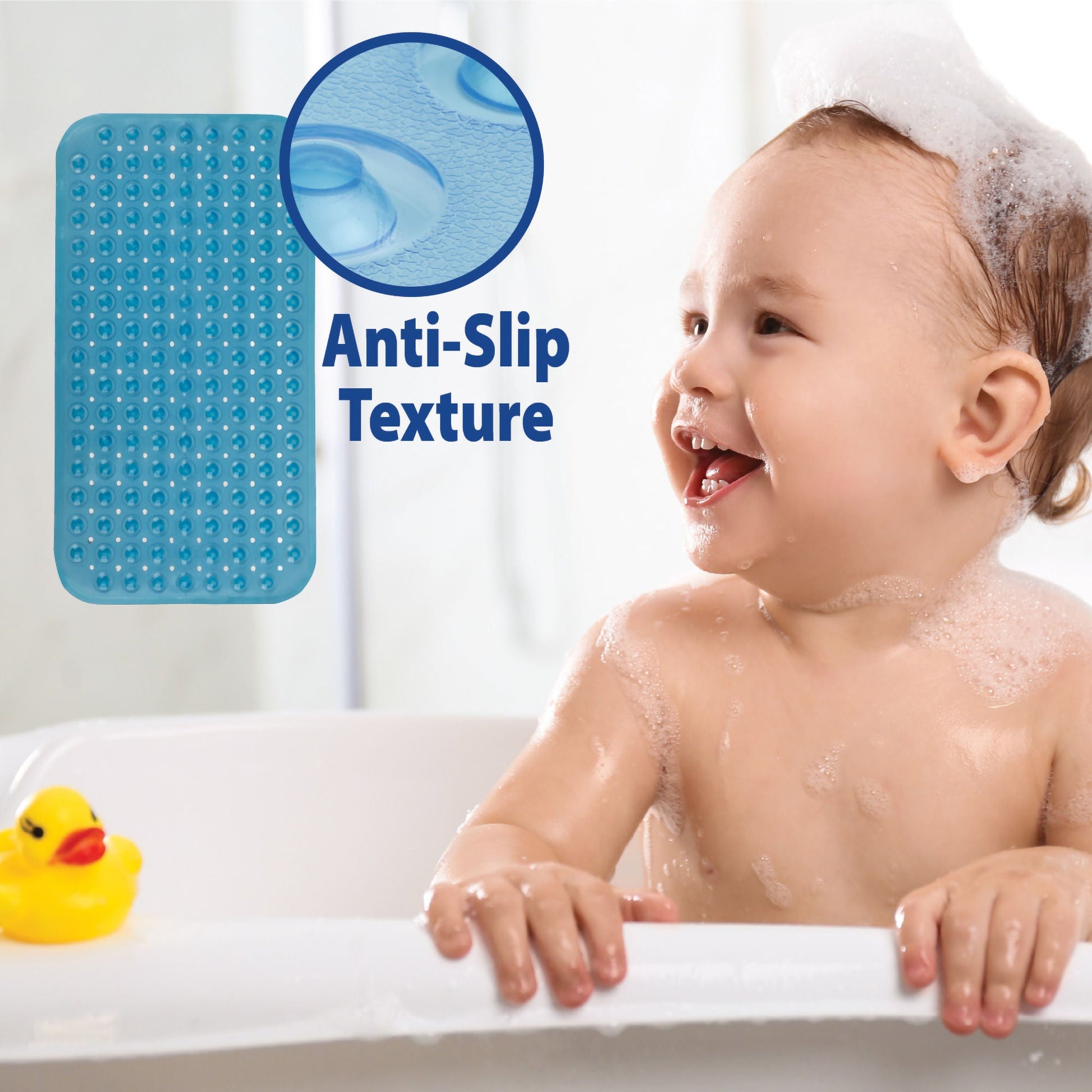 Theracare Bathtub Mat, Antifungal, Blue