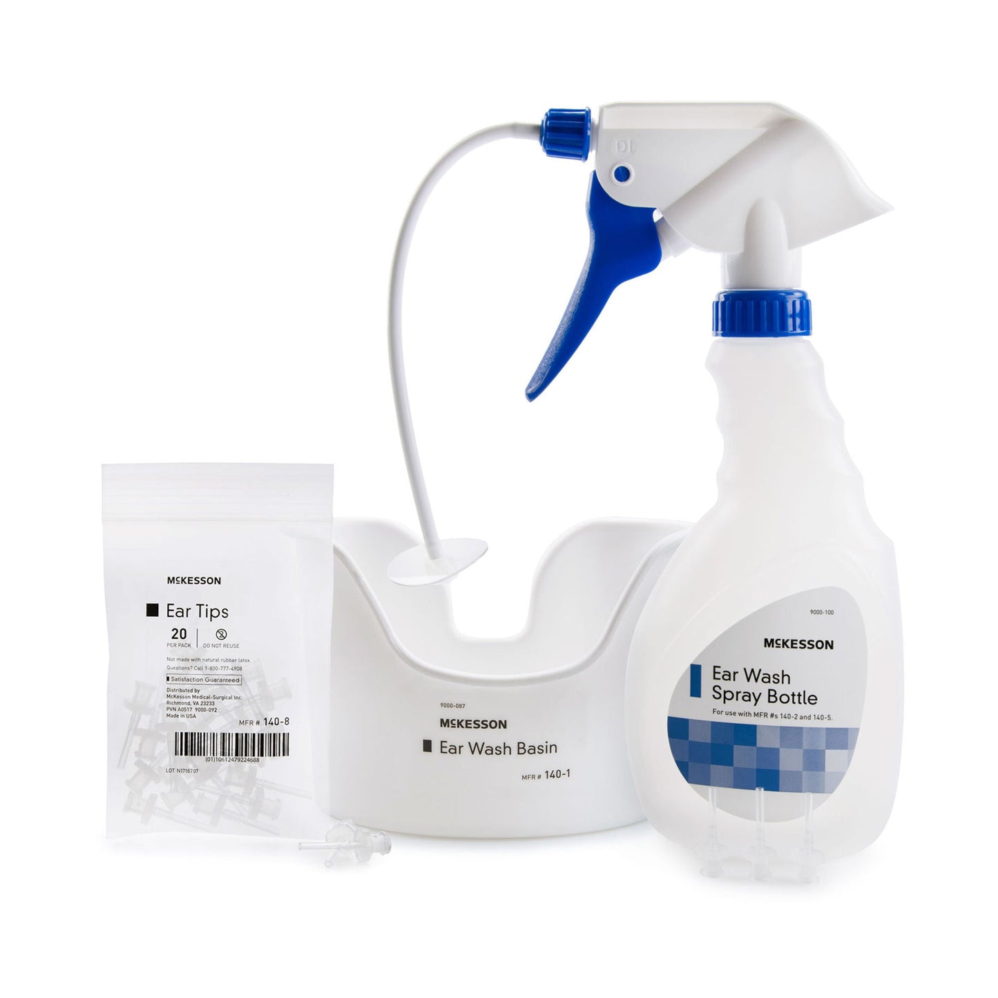 McKesson Ear Wash System Kit Spray Bottle with Flexible Tube and 23 Ear Tips