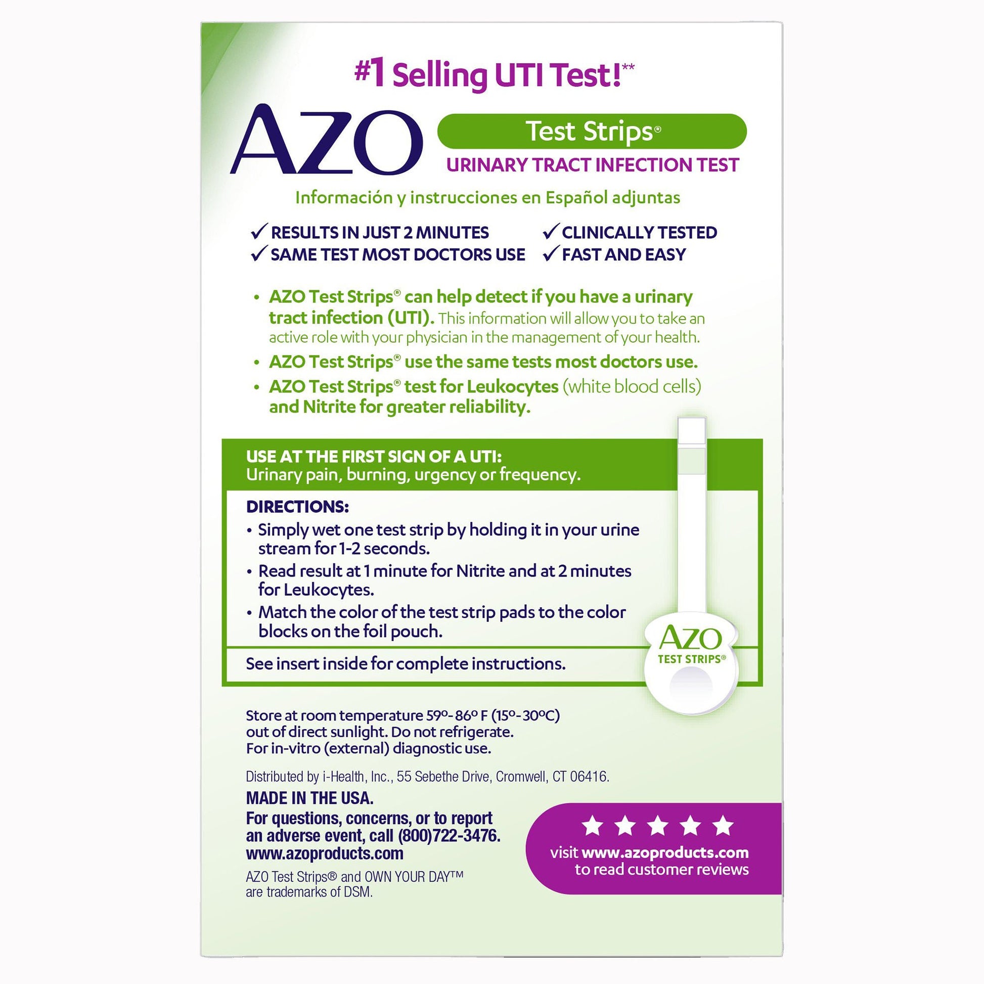 AZO® Urinary Tract Infection Test Strips