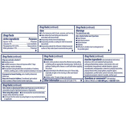 Preparation H Hemorrhoidal Cream Rapid Relief, tube
