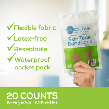 TruColour® Olive Adhesive Strip, Knuckle / Fingertip