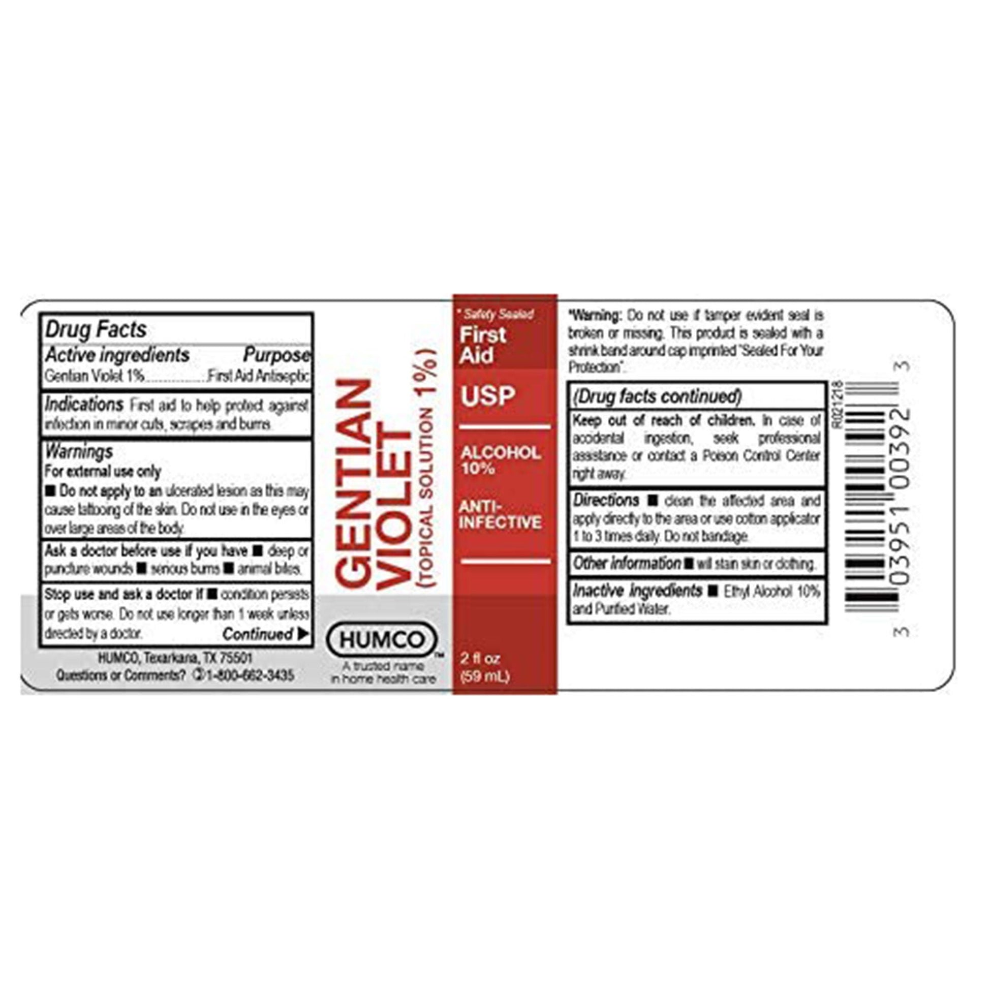 Humco Gentian Violet First Aid Antibiotic