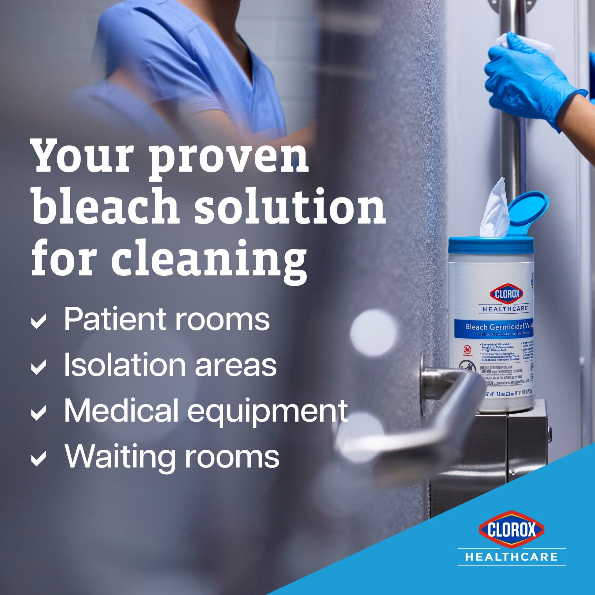 Clorox Healthcare® Bleach Germicidal Wipes, Refill Pouch, .