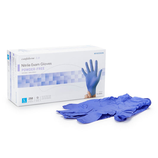 McKesson Confiderm® 3.0 Nitrile Exam Gloves, Blue