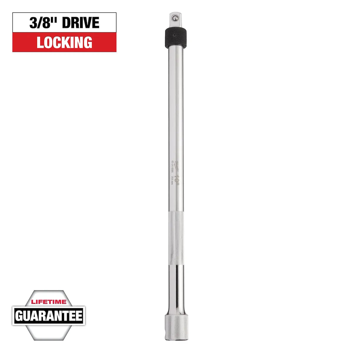 Milwaukee 3/8" Drive 10" Locking Extension 43-24-9305 | 3/8 in Drive, Chrome Vanadium Steel