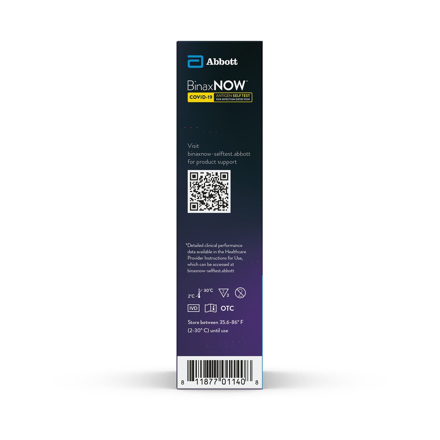 BinaxNOW Respiratory Test Kit COVID-19 Antigen Self Test 2 Test per Kit