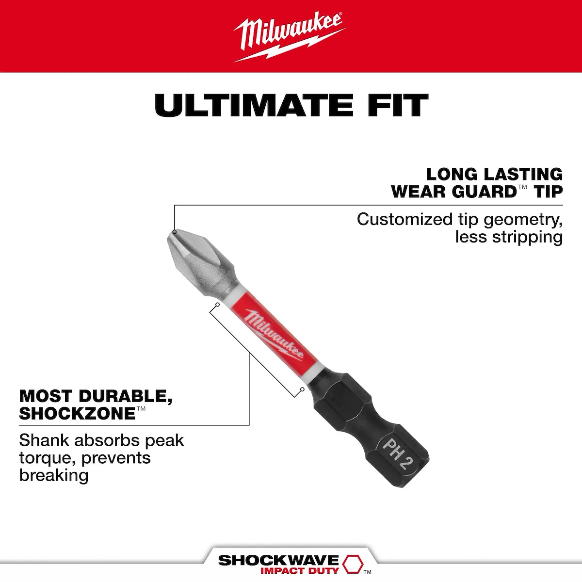 Milwaukee 54PC SHOCKWAVE Impact Duty Driver Bit Set 48-32-4010 | 54-Piece