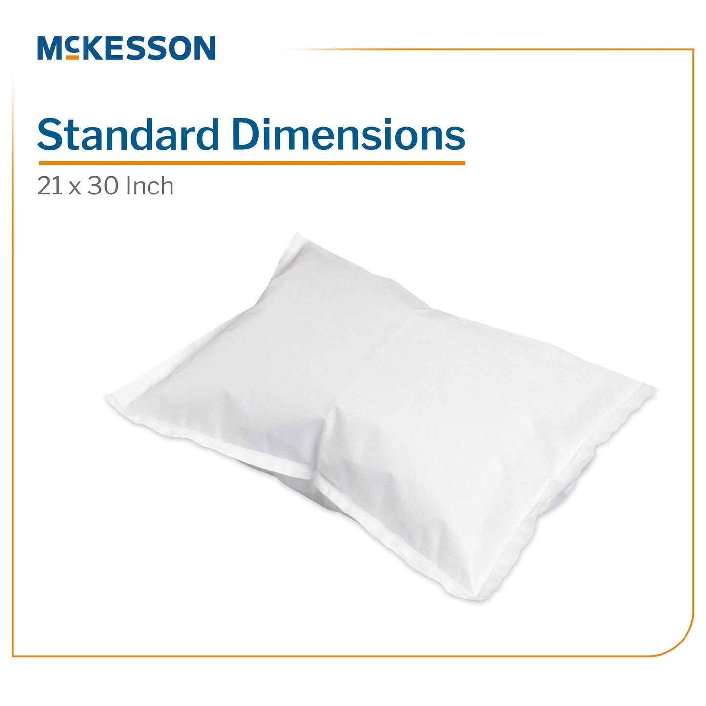 McKesson White Tissue/Poly Pillowcase