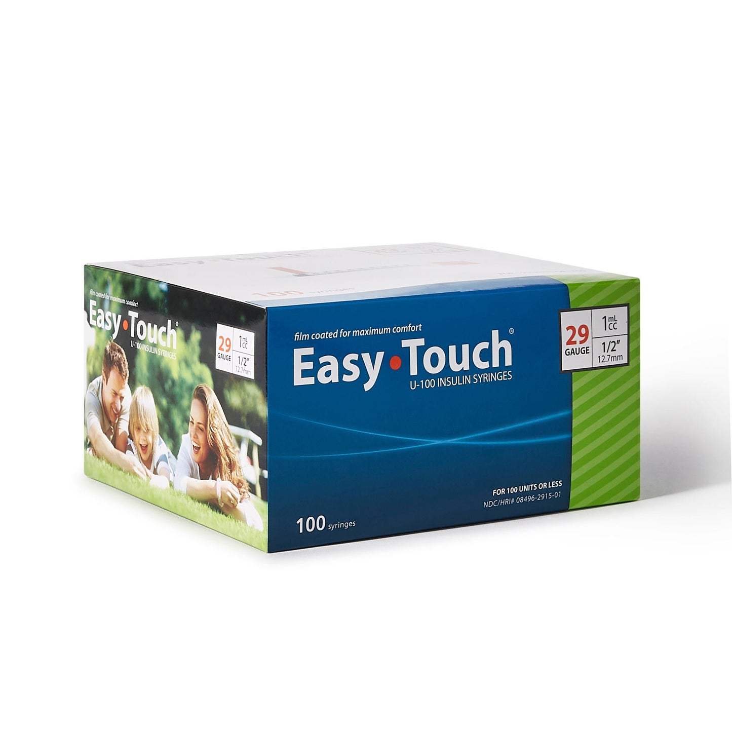 EasyTouch™ Standard Insulin Syringe with Needle, 29 Gauge, 1/2 Inch Length