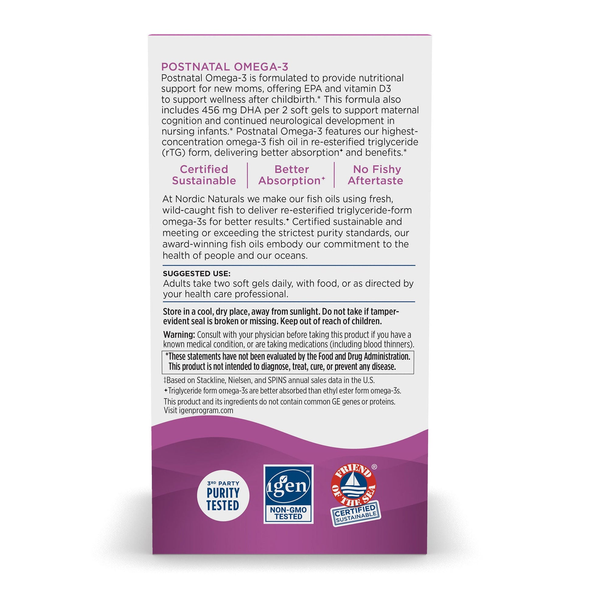 Nordic Naturals® Postnatal Omega-3 DHA / EPA Dietary Supplement