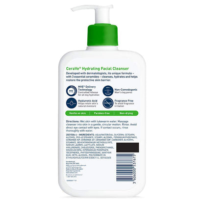 CeraVe® Foaming Facial Cleanser for Normal to Oily Skin, Pump Bottle