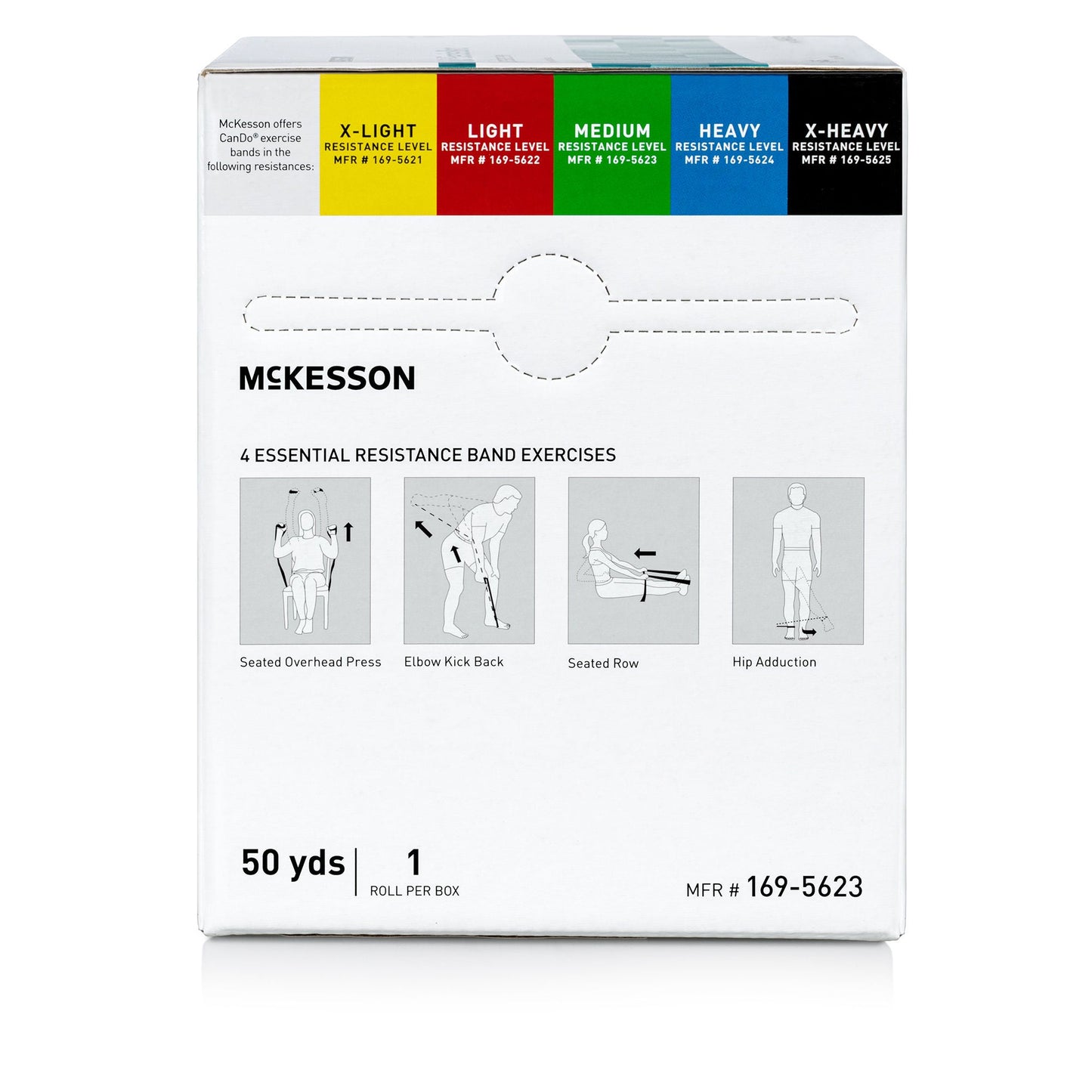 McKesson CanDo® Exercise Medium Resistance Band, Green