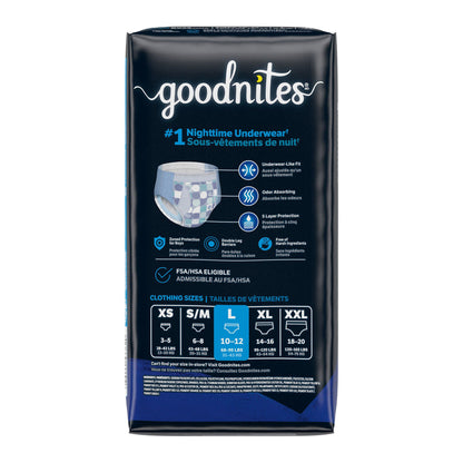 GoodNites® Night Time Underwear, for Boys weighing 68 – 95 lbs.