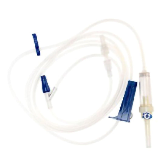 TrueCare IV Pump Set Pump 1 Port 10 Drops / mL Drip Rate Without Filter 102 Inch Tubing Solution