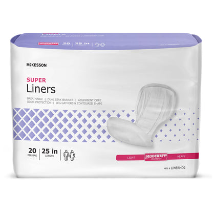 McKesson Super Liner, 25-Inch-Long Incontinence Liner
