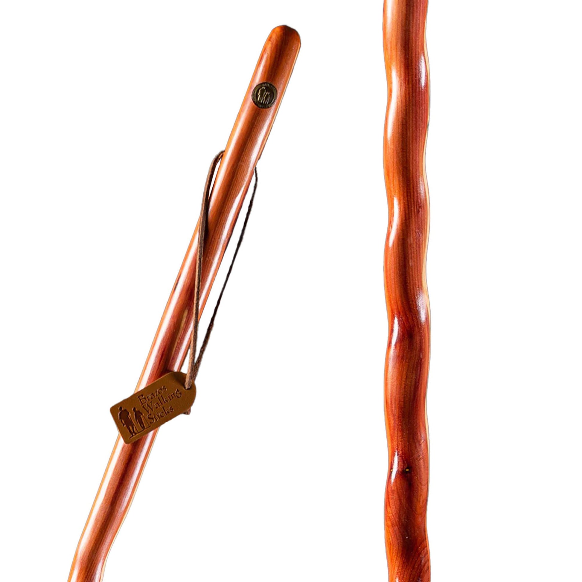 Brazos™ Twisted Cedar Backpacker Handcrafted Walking Stick, 58-Inch