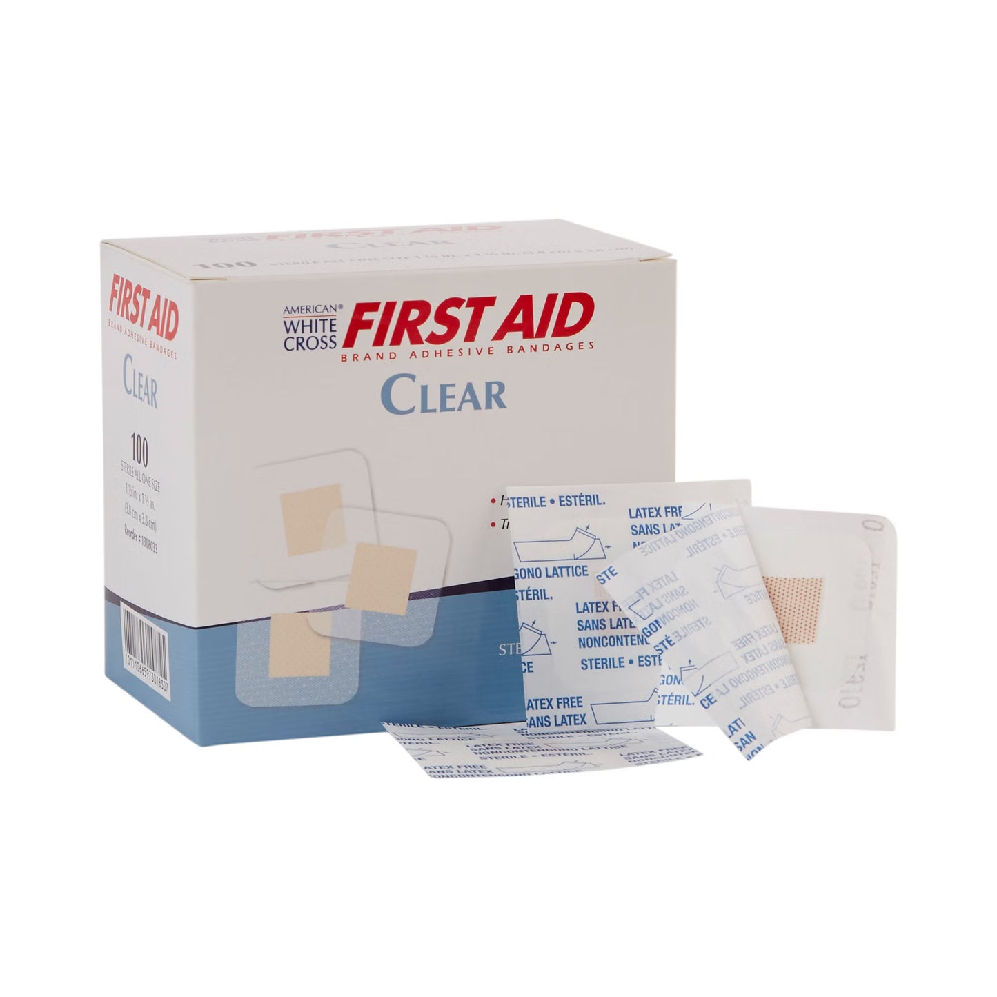 American® White Cross Sheer Adhesive Spot Bandage