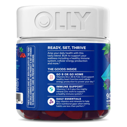 Olly The Perfect Men's Multi Gummies, Blackberry Blitz