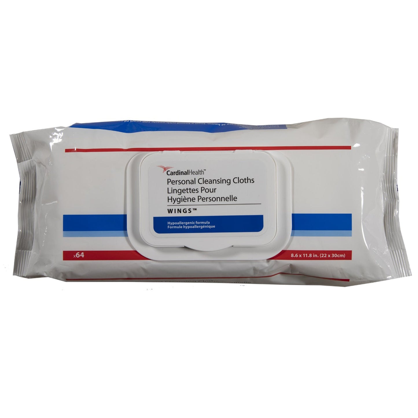 Cardinal Health™ Wings™ Personal Cleansing Cloths, Soft Pack, .