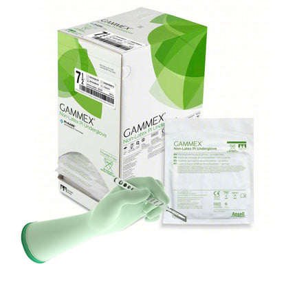 Sterile GAMMEX® Non-Latex PI Underglove Polyisoprene Surgical Gloves, Green
