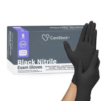 CareStock™ Nitrile Exam Gloves, Black