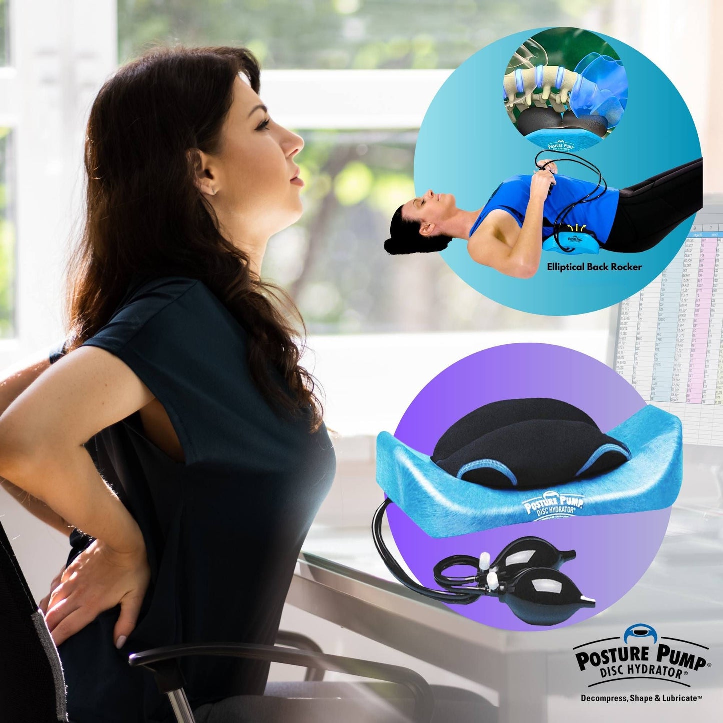 Posture Pump® Back Pump Elliptical Back Rocker™ Spinal Traction