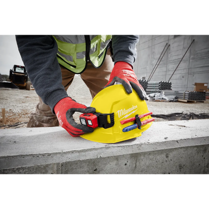 Milwaukee BOLT Red Front Brim Hard Hat w/6pt Ratcheting Suspension (USA) - Type 1, Class E 48-73-1128