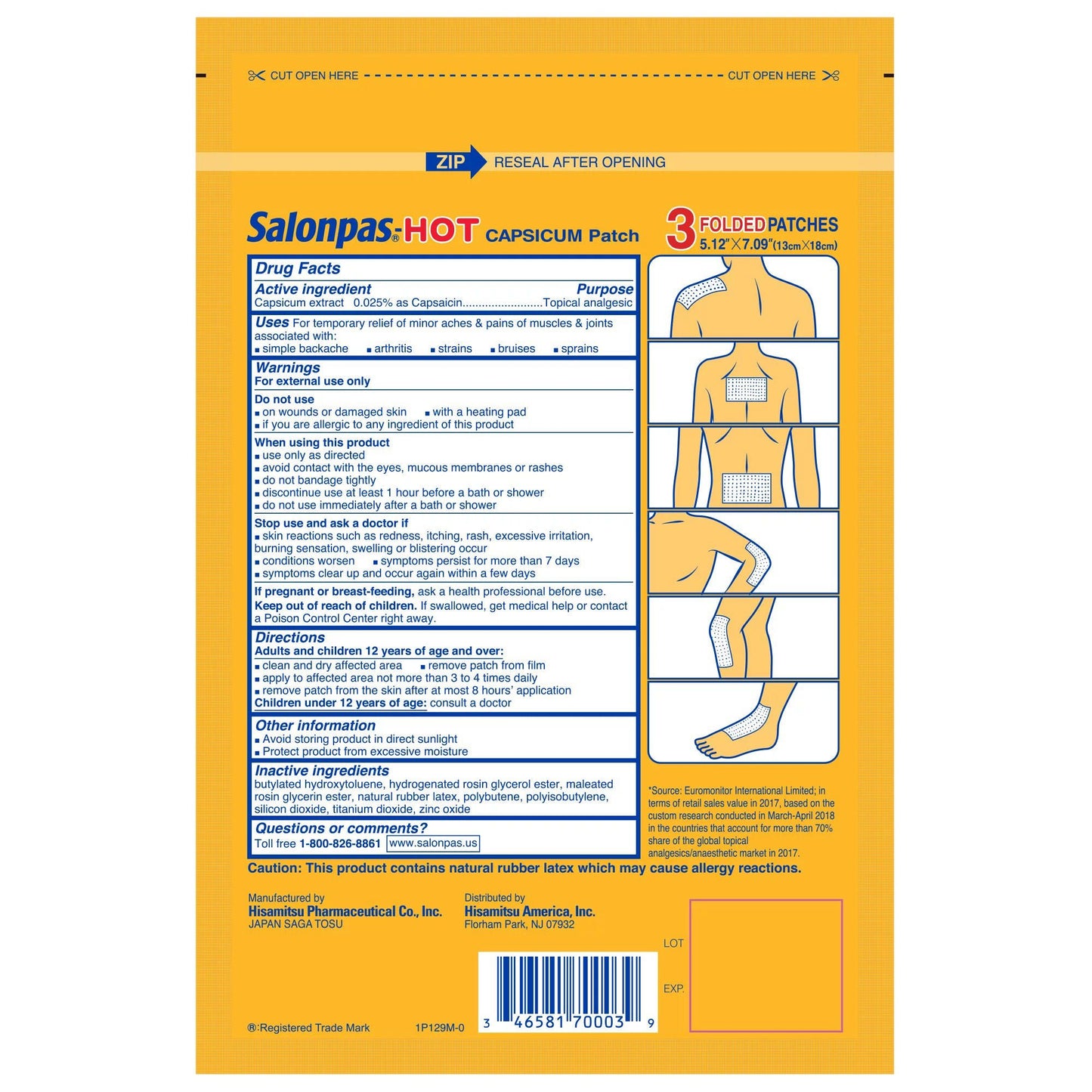Salonpas® Hot Capsaicin Topical Pain Relief