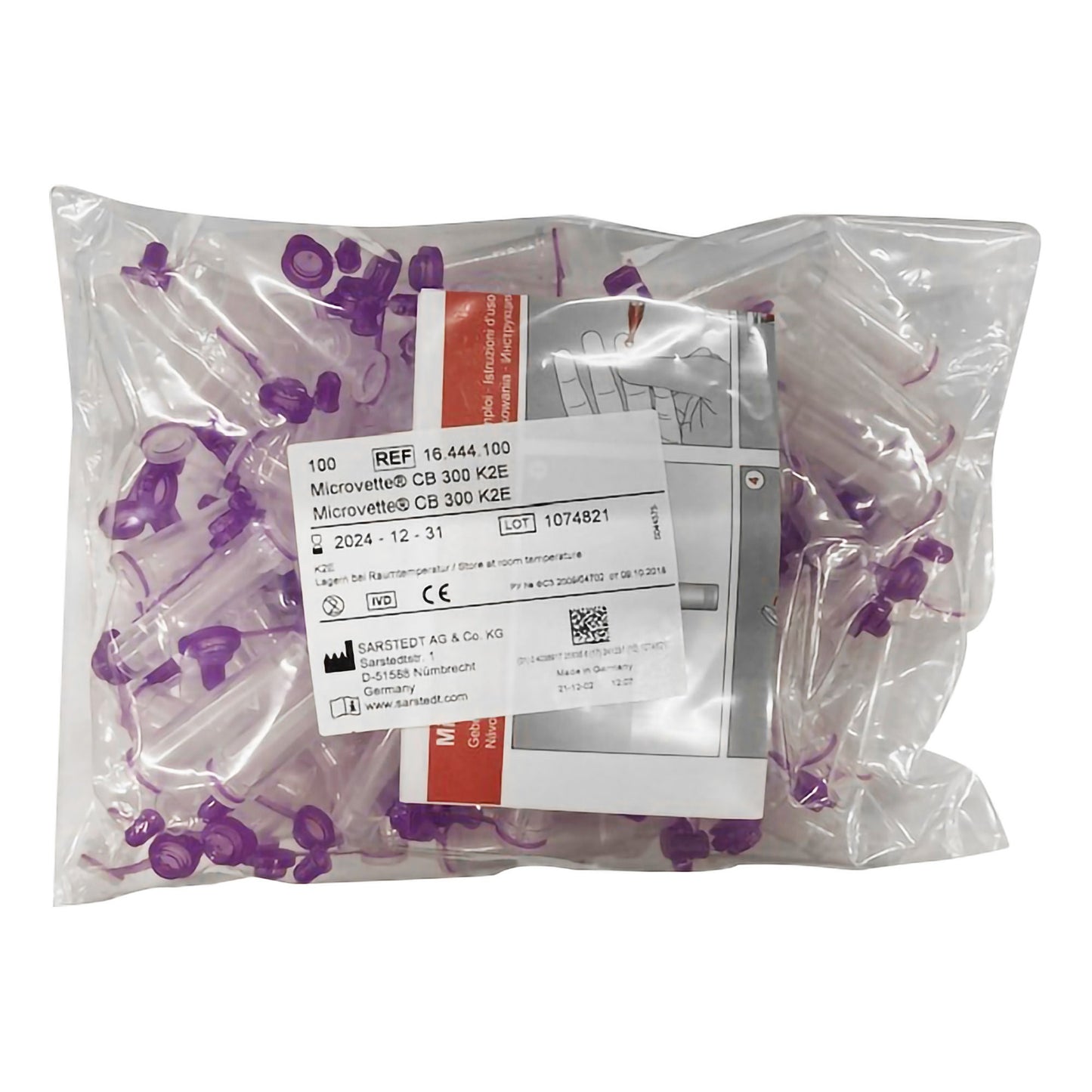 Microvette® CB 300 Capillary Blood Collection Tube, 300 µL