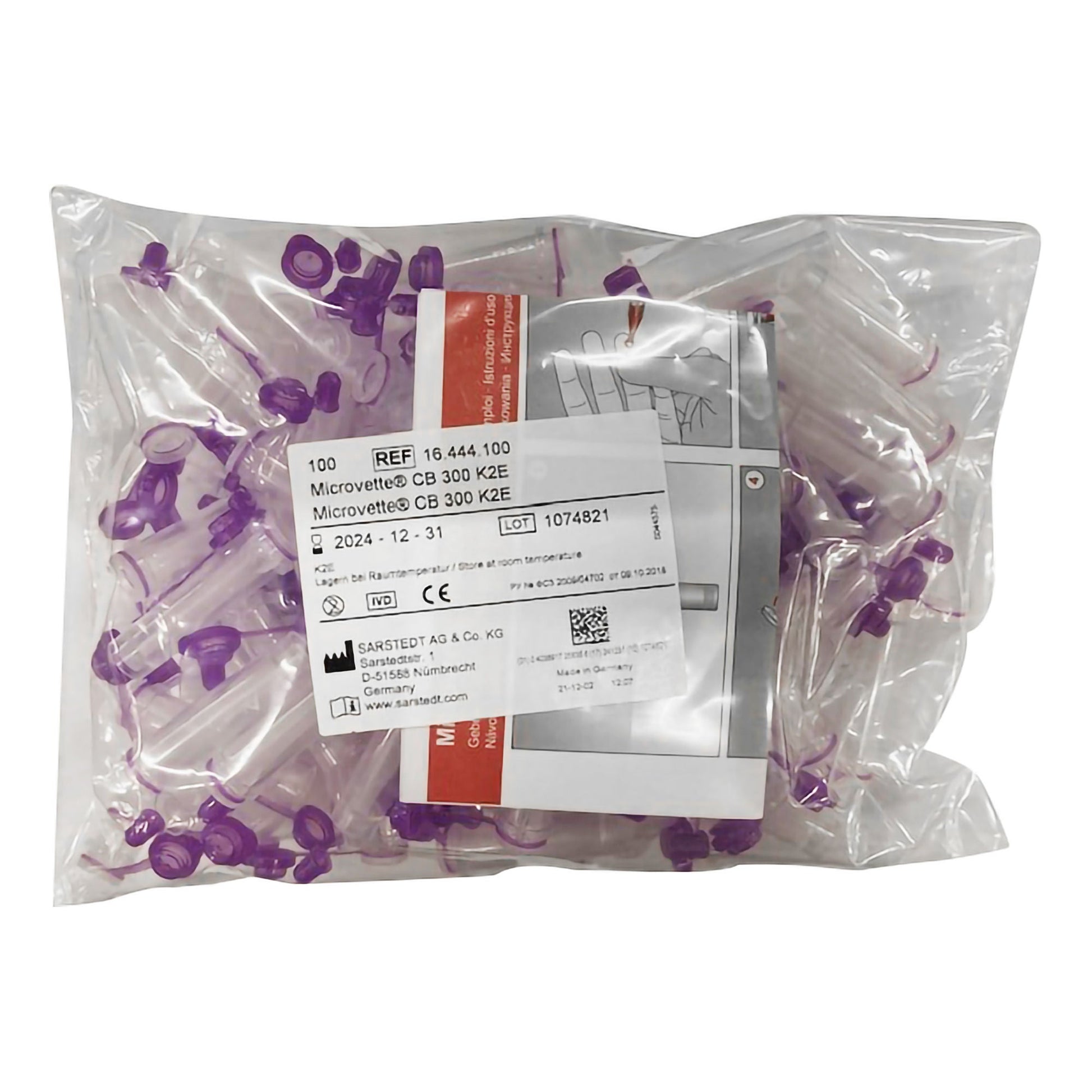Microvette® CB 300 Capillary Blood Collection Tube, 300 µL