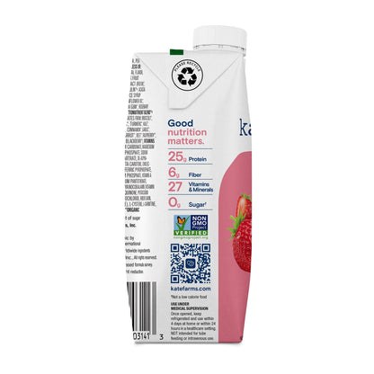 Kate Farms High Protein Oral Supplement Strawberry Flavor Liquid Carton